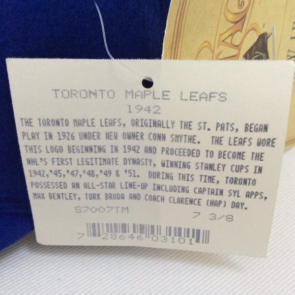 NWT VTG SUPER RARE 1990’s  TORONTO MAPLE LEAFS Officially Licensed FITTED Hat - Picture 5 of 7